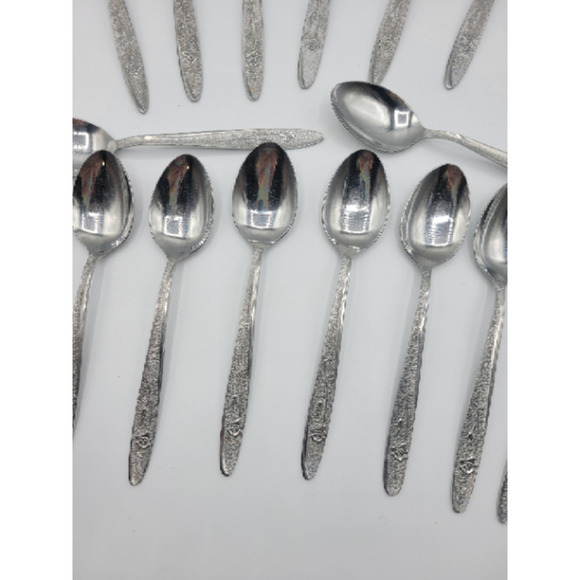 Stanley Roberts Florentine‎ Rose stainless steel 16 tsp 8 tbsp (24) - Picture 4 of 15
